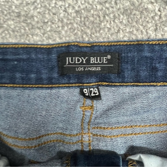Judy Blue Jeans Women 9/29 Relaxed Fit Ankle Jeans Dark High Rise Denim Stretch - Picture 6 of 10